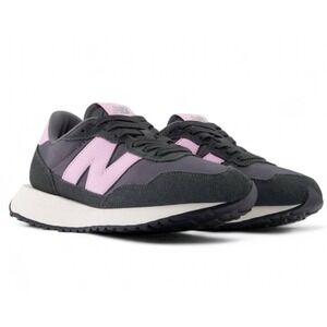 New Balance 237 WS237YA Women's Gray/ Pink Suede & Mesh Lace-Up Lifestyle Sz 8'5
